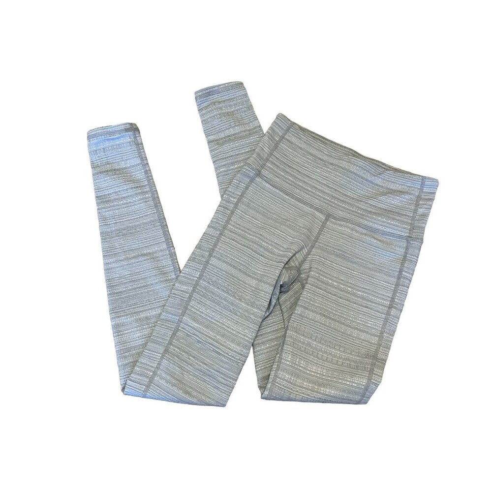Athleta High Rise Chaturanga Leggings XXS - Gray Jacquard Knit Athletic Yoga Pan